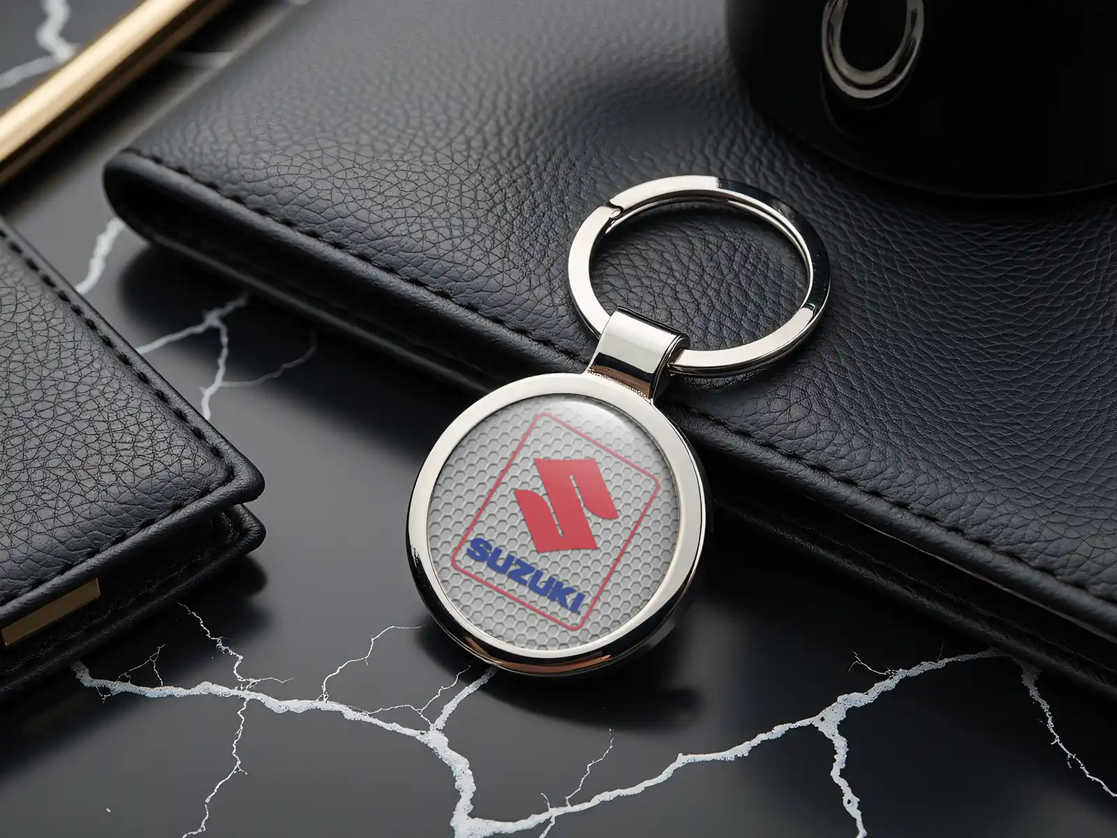 Suzuki Llavero Imagen Anillo Metal Metálico
